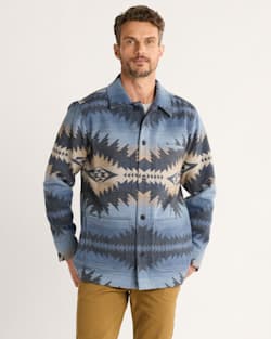 MEN'S CONWAY WOOL CHORE JACKET IN BLUE SUNSET PASS image number 1