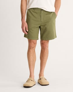 MEN'S SKYLER COTTON/LINEN SHORTS IN GREEN image number 1