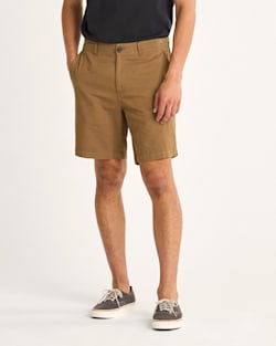MEN'S SKYLER COTTON/LINEN SHORTS IN BROWN image number 1