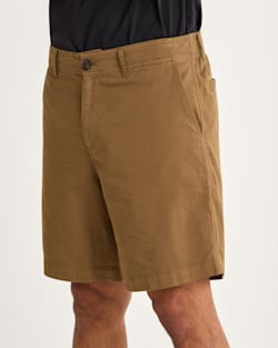 ALTERNATE VIEW OF MEN'S SKYLER COTTON/LINEN SHORTS IN BROWN image number 6