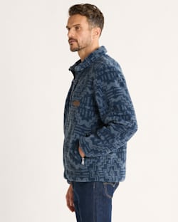 ALTERNATE VIEW OF MEN'S PASCO ZIP-FRONT FLEECE JACKET IN BLUE HARDING STAR image number 3