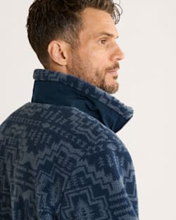 ALTERNATE VIEW OF MEN'S PASCO ZIP-FRONT FLEECE JACKET IN BLUE HARDING STAR image number 4