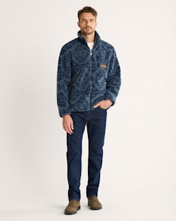 ALTERNATE VIEW OF MEN'S PASCO ZIP-FRONT FLEECE JACKET IN BLUE HARDING STAR image number 5