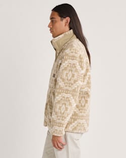 ALTERNATE VIEW OF MEN'S PASCO ZIP-FRONT FLEECE JACKET IN TAN HARDING STAR image number 3