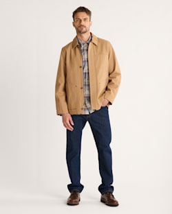 ALTERNATE VIEW OF MEN'S WARREN CANVAS JACKET IN DOE image number 4