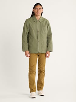 ALTERNATE VIEW OF MEN'S WARREN CANVAS JACKET IN GREEN LICHEN image number 5
