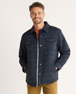 MEN'S ARROYO CRINKLE QUILTED SHIRT JACKET IN MIDNIGHT image number 1