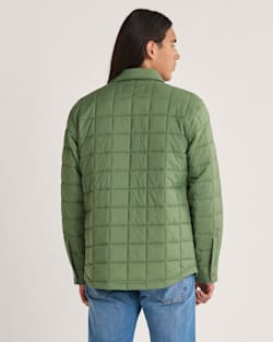 ALTERNATE VIEW OF MEN'S ARROYO CRINKLE QUILTED SHIRT JACKET IN GREEN VINE image number 2