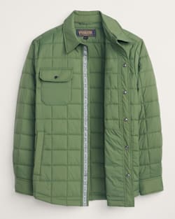 ALTERNATE VIEW OF MEN'S ARROYO CRINKLE QUILTED SHIRT JACKET IN GREEN VINE image number 5