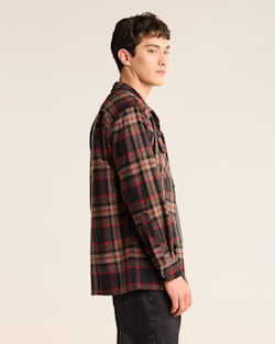 ALTERNATE VIEW OF MEN'S PLAID BOARD SHIRT IN BROWN MIX image number 2