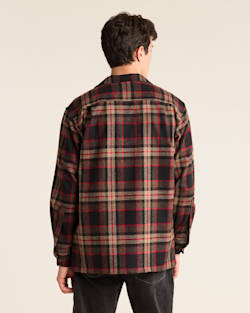 ALTERNATE VIEW OF MEN'S PLAID BOARD SHIRT IN BROWN MIX image number 3