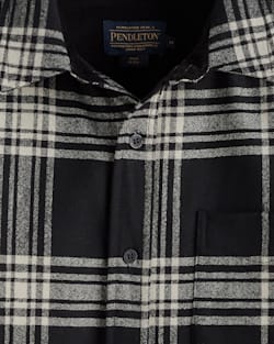 ALTERNATE VIEW OF MEN'S PLAID MERINO LODGE SHIRT IN BLACK/IVORY TARTAN image number 2