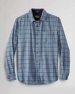 MEN'S MERINO LODGE SHIRT IN BLUE WINDOWPANE image number 1