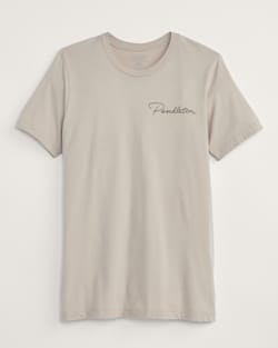 ALTERNATE VIEW OF MEN'S PENDLETON WHISKY ROPE LOGO GRAPHIC TEE IN TAN/CHARCOAL image number 2