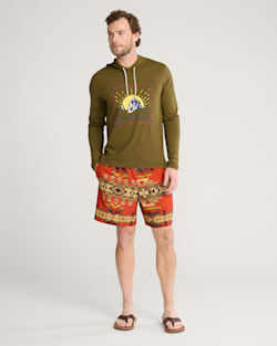 ALTERNATE VIEW OF SURF PENDLETON UNISEX LONG-SLEEVE RASHGUARD IN DARK OLIVE image number 6