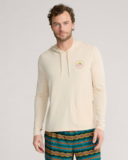 HAYSTACK ROCK UNISEX LONG-SLEEVE RASHGUARD IN SANDSHELL image number 1