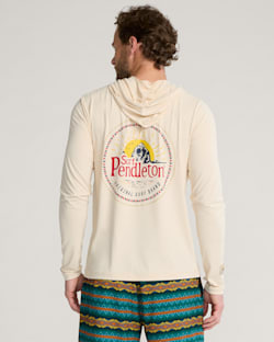 ALTERNATE VIEW OF HAYSTACK ROCK UNISEX LONG-SLEEVE RASHGUARD IN SANDSHELL image number 2
