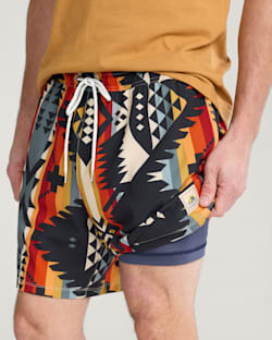 ALTERNATE VIEW OF NEHALEM SHORESIDE PACK-N-GO SWIM TRUNKS IN NEHALEM image number 5
