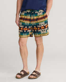 HARDING SHORESIDE PACK-N-GO SWIM TRUNKS IN CENTURY HARDING image number 1