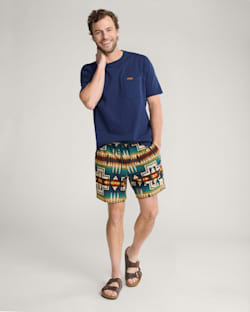 ALTERNATE VIEW OF HARDING SHORESIDE PACK-N-GO SWIM TRUNKS IN CENTURY HARDING image number 2