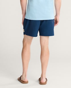 ALTERNATE VIEW OF BANDED CROWN HYDROMORPH SWIM TRUNKS IN DRESS BLUES image number 3