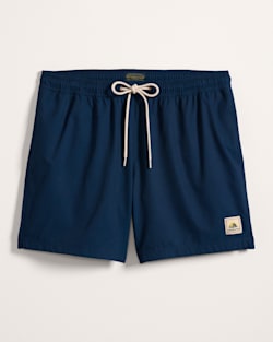 ALTERNATE VIEW OF BANDED CROWN HYDROMORPH SWIM TRUNKS IN DRESS BLUES image number 5