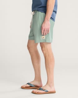 ALTERNATE VIEW OF TROPICAL HYDROMORPH SWIM TRUNKS IN CHINOIS GREEN image number 4