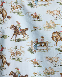 ALTERNATE VIEW OF MEN'S LARAMIE SNAP-FRONT SHIRT IN BLUE WILD HORSES image number 5