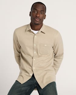 FREMONT COTTON FLANNEL SHIRT IN TAN HEATHER image number 1