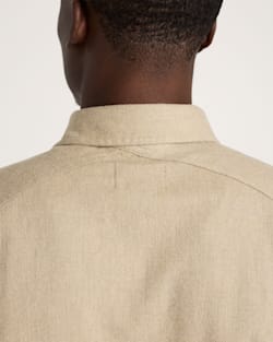 ALTERNATE VIEW OF FREMONT COTTON FLANNEL SHIRT IN TAN HEATHER image number 4