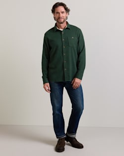 ALTERNATE VIEW OF MEN'S FREMONT COTTON FLANNEL SHIRT IN ELM DONEGAL HEATHER image number 6