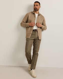 ALTERNATE VIEW OF MEN'S FREMONT COTTON FLANNEL SHIRT IN TAN DONEGAL HEATHER image number 2