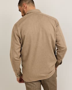 ALTERNATE VIEW OF MEN'S FREMONT COTTON FLANNEL SHIRT IN TAN DONEGAL HEATHER image number 4
