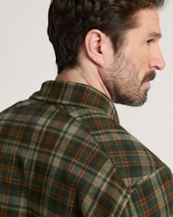 ALTERNATE VIEW OF PLAID COTTON FREMONT FLANNEL SHIRT IN OLIVE RUST PLAID image number 4