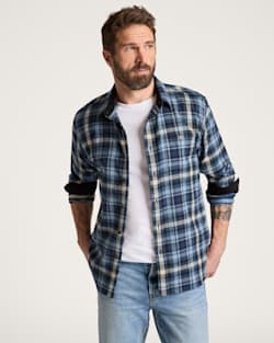 MEN'S PLAID COTTON FREMONT FLANNEL SHIRT IN DENIM MULTI PLAID image number 1