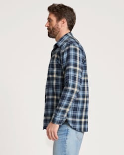 ALTERNATE VIEW OF MEN'S PLAID COTTON FREMONT FLANNEL SHIRT IN DENIM MULTI PLAID image number 3