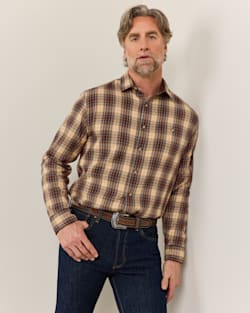 MEN'S PLAID COTTON FREMONT FLANNEL SHIRT IN TAN MULTI image number 1