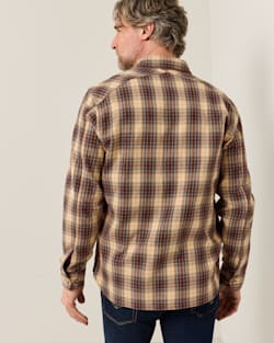 ALTERNATE VIEW OF MEN'S PLAID COTTON FREMONT FLANNEL SHIRT IN TAN MULTI image number 3