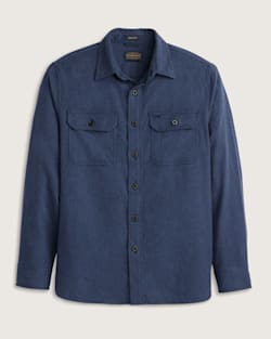 MEN'S BURNSIDE COTTON FLANNEL SHIRT IN NAVY HEATHER image number 1