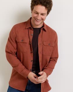 MEN'S BURNSIDE COTTON FLANNEL SHIRT IN RED DONEGAL HEATHER image number 1