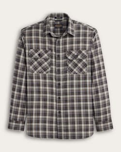 MEN'S PLAID BURNSIDE COTTON FLANNEL SHIRT IN GREY MULTI PLAID image number 1