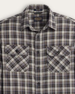 ALTERNATE VIEW OF MEN'S PLAID BURNSIDE COTTON FLANNEL SHIRT IN GREY MULTI PLAID image number 2