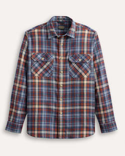 MEN'S PLAID BURNSIDE COTTON FLANNEL SHIRT IN BLUE/RED PLAID image number 1