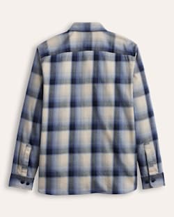 ALTERNATE VIEW OF MEN'S PLAID BURNSIDE COTTON FLANNEL SHIRT IN BLUE/ECRU PLAID image number 2