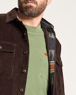 ALTERNATE VIEW OF MEN'S BELMONT CORDUROY SHIRT JACKET IN DARK BROWN image number 4