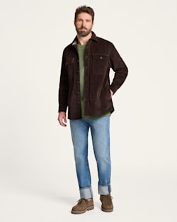 ALTERNATE VIEW OF MEN'S BELMONT CORDUROY SHIRT JACKET IN DARK BROWN image number 6