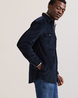 ALTERNATE VIEW OF MEN'S BELMONT CORDUROY SHIRT JACKET IN NAVY image number 2