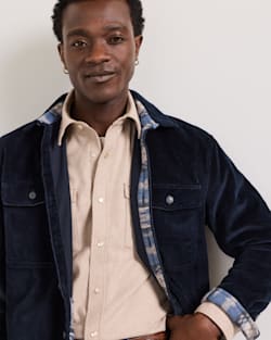 ALTERNATE VIEW OF MEN'S BELMONT CORDUROY SHIRT JACKET IN NAVY image number 5