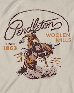 ALTERNATE VIEW OF MEN'S WESTERN RANCH RODEO GRAPHIC TEE IN DUST/BROWN image number 3