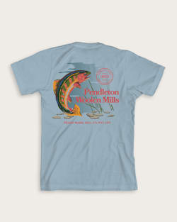 MEN'S FRESHWATER FISHING GRAPHIC TEE IN LIGHT BLUE/MULTI image number 1